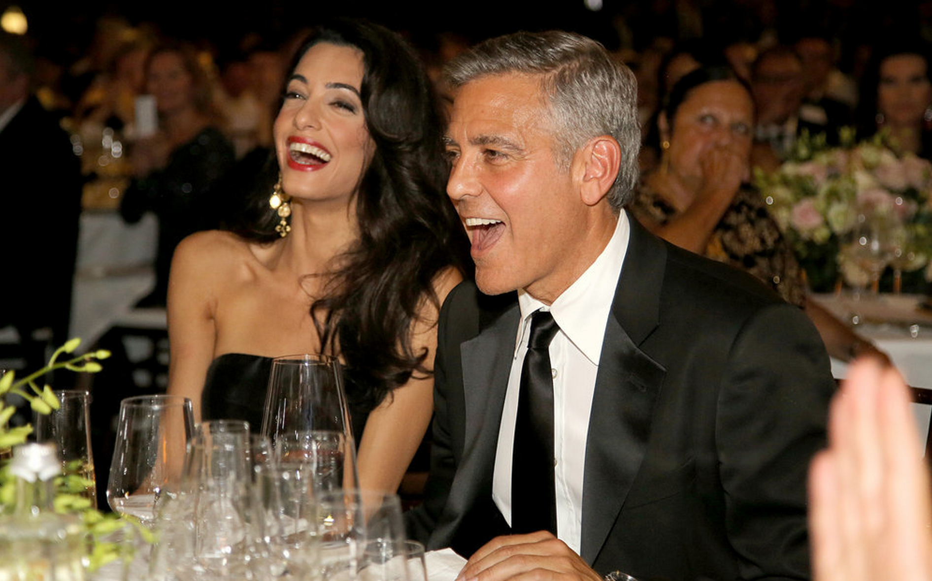 George Clooney at a ceremony