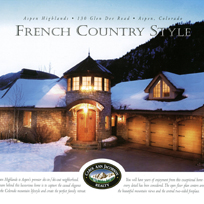 Aspen Highlands French Country Style Home exterior shot