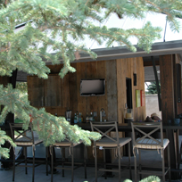 Woody Creek Estate showing outdoor cabana TV